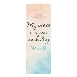 My Peace Is My Power Each Day Yoga Mat - Daily Calm & Strength.