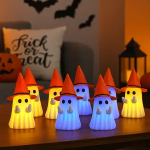 Glow in The Dark Middle Finger Ghost, Scary Halloween Decor with Detachable Halloween Hat, Ghost Spooky Halloween Home Decorations, Middle Finger Gifts