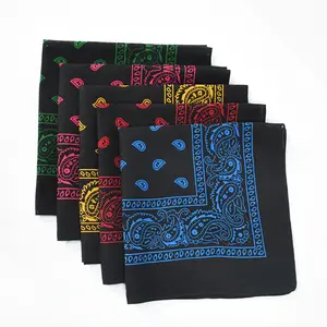 1/5pcs Paisley Print Bandana Scarf Collection - Vibrant 21.3" Square Hip Hop Headbands, Wrist Wraps, Kerchiefs, Hankies, Hair Accessories for Men and Women - Trendy Cowboy Cowgirl Fashion Accessory