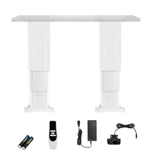 【DealsForYouDays】VEVOR Electric Lifting Column System 260 lbs Lift Table14.2-31.1 in Height RangeThree-stage Adjustable Desk ColumnTelescopic Table LegComes with Power-Supply Option to Control up/Down Motion, Adjustable Work Table, Standing Desk Converter