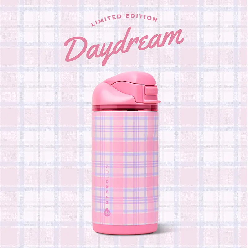 HydroJug Ease2o 14 oz Kids Water Bottle, Leakproof Insulated Tumbler with Straw and Chug Lid