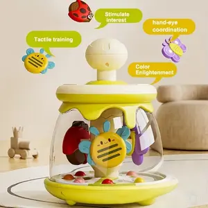 Children's toy insect carousel amusement park jumping ball pressing toy ball rolling baby early education coaxing baby tapping toy gift - children's sensory development toy, children's development interactive toy, children's puzzle toy