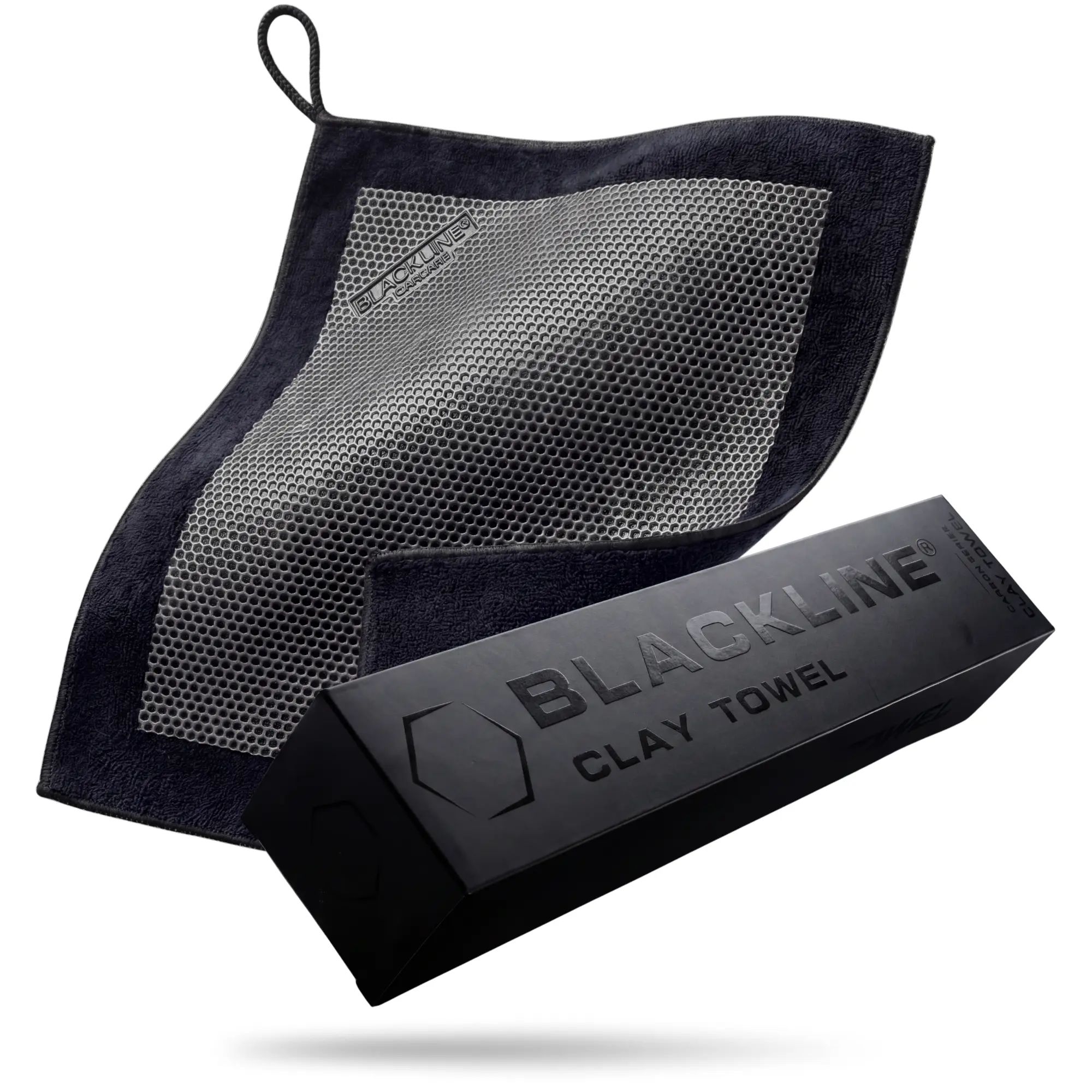 BLACKLINE Clay Towel - Auto Detailing Clay Towel - Decontaminate Paint and Glass For Smooth Washing - 12" x 12" Brushed Microfiber