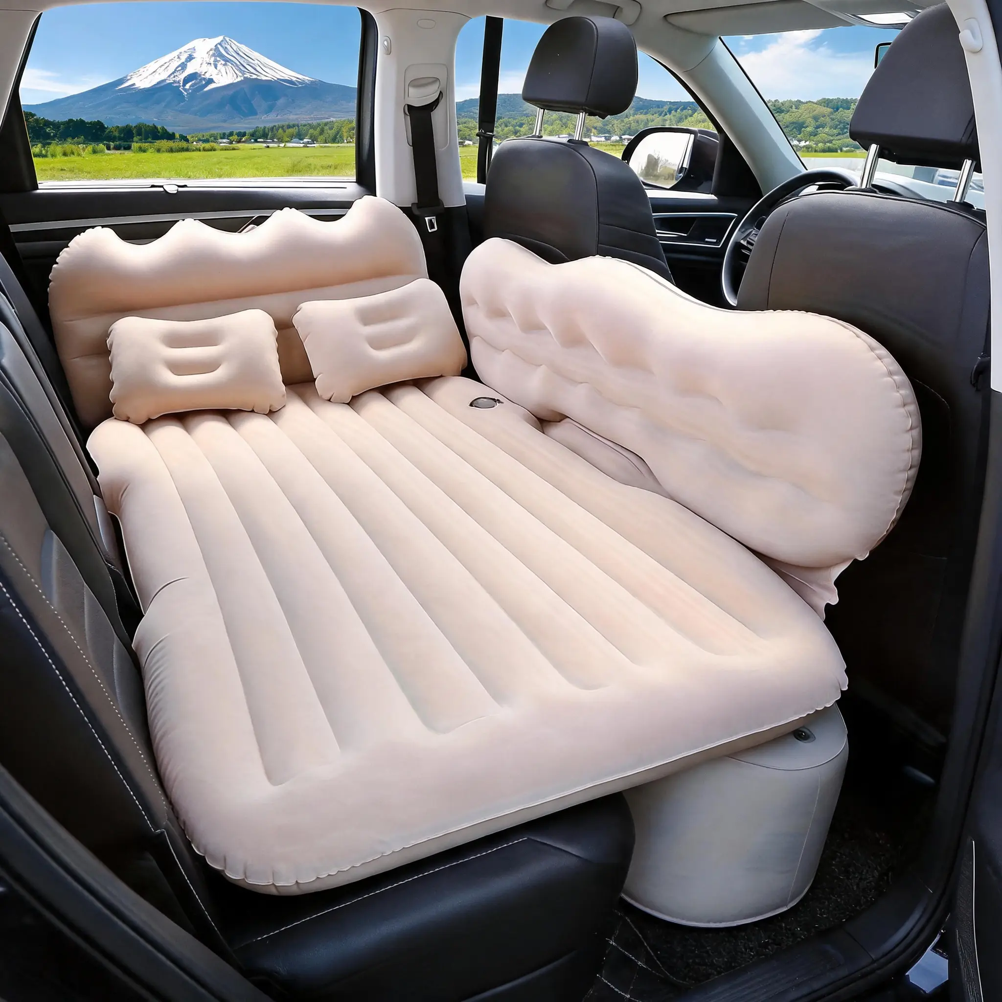 Portable Multifunctional car back seat mattress air cushion with inflation pump,adjustable inflatable mattress,suitable for SUV,home,outdoor camping,self-driving travel bed canopy,ideal birthday holiday gift,outdoor kids stuff for big Starlight Play Tent