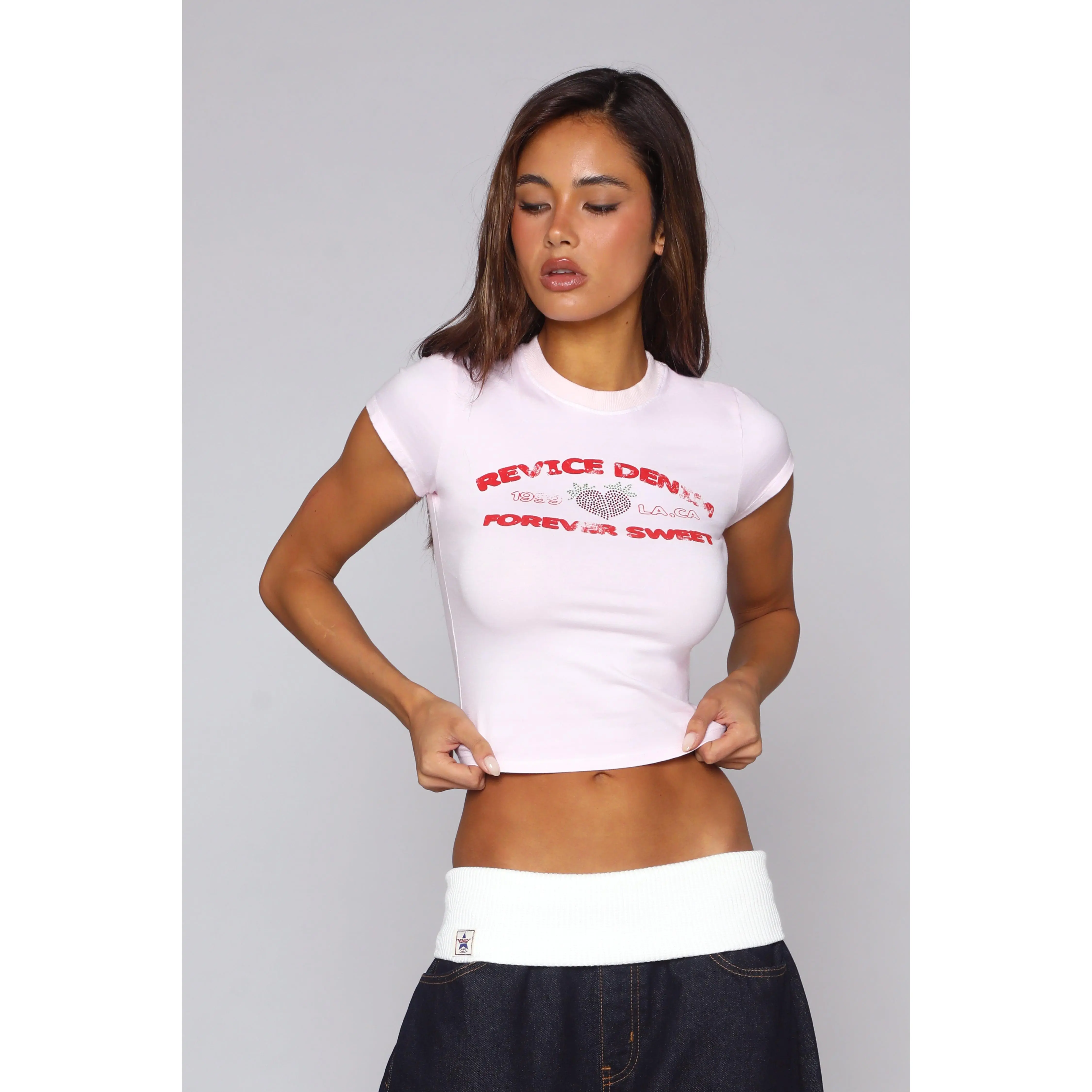 BEVERLY BABY TEE / FOREVER SWEET PINK