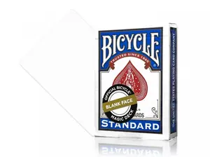 Bicycle Playing Cards Magic Gaff Trick Deck - Blank Face, Standard Face, Red & Blue for Card Game Use, Gaff Cards