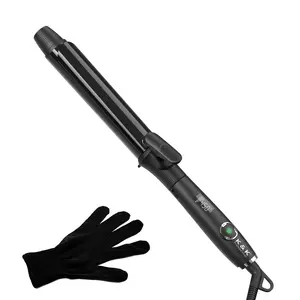 1 1/4 Inch Curling Iron with Clipped Tourmaline Ceramic Barrel Professional 1.25 Inch Hair Curler up to 450°F Dual Voltage for Traveling 60 Mins Auto Off Suit for Different Hairstyle
