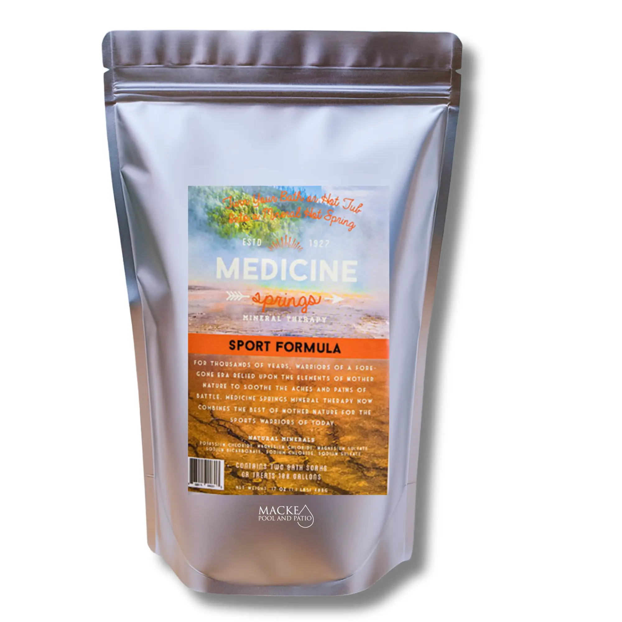 Medicine Springs Mineral Therapy SPORT Formula (BATHTUB) – Natural Hot Spring Minerals, 100% Natural Organic Ingredients