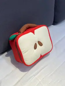 Cute style apple slice shaped handbag, a niche and stylish storage bag that can accommodate small items such as cosmetics and stationery. The interior is well separated and suitable for short trips and themed events