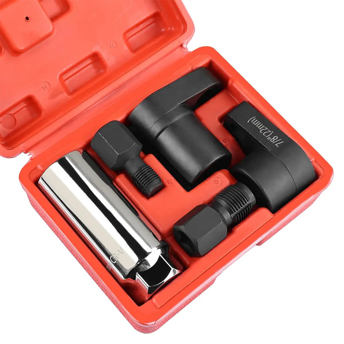 Fathers Day Gifts 1PC/5PCS Forged O2 Oxygen Sensor Socket & Thread Chaser Set – Automotive Tool for Sensor Removal Fathersdaygift