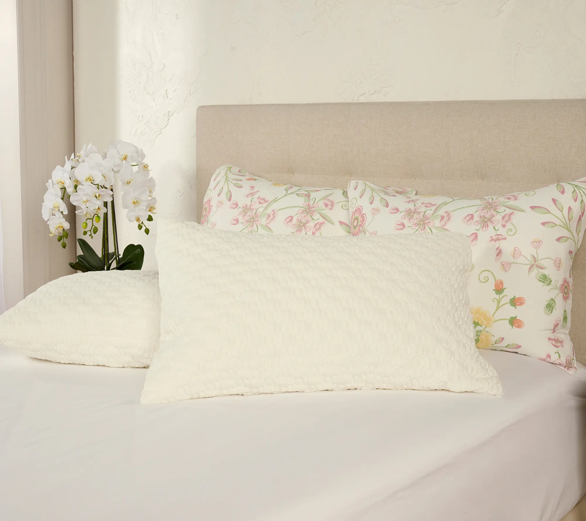 Home Reflections Set of 2 Hybrid Foam & Down Alt Pillows-S/Q