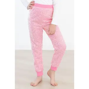 Bubblegum Pink Sequin Joggers