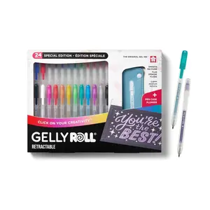 Gelly Roll Retractable Special Edition Gift Set of 24 w/ Storage Case