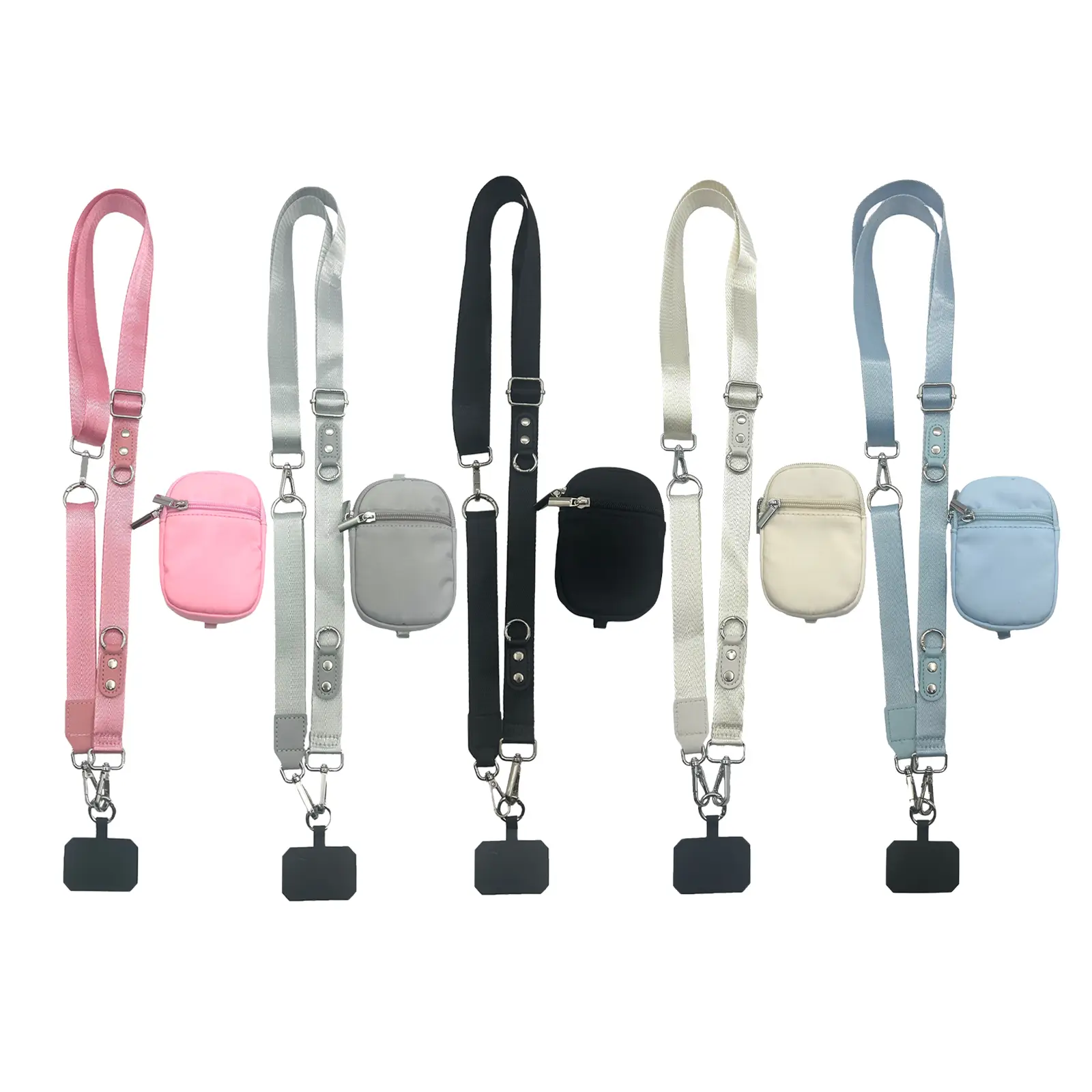 Adjustable Phone Lanyard Crossbody Strap with Wallet, Clip and Go Strap for Phone and Wallet, Compatible with All Phones, Perfect for Travel, Running,