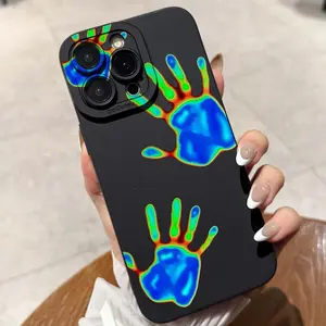 Thermal Imaging Palm Print Anti-Drop Protective Tpu Phone Case for Apple & Samsung Models, Perfect Gift for Boyfriend Girlfriend Birthday