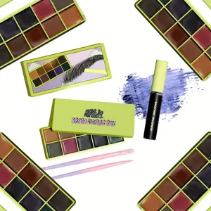 Eyebrow Powder Palette & Brow Muck Brow Gel Set, Eyebrow Makeup Products, 10 Color Long Lasting Eye Brow Makeup Palette, Eye Brow Makeup Tool for Women & Girl