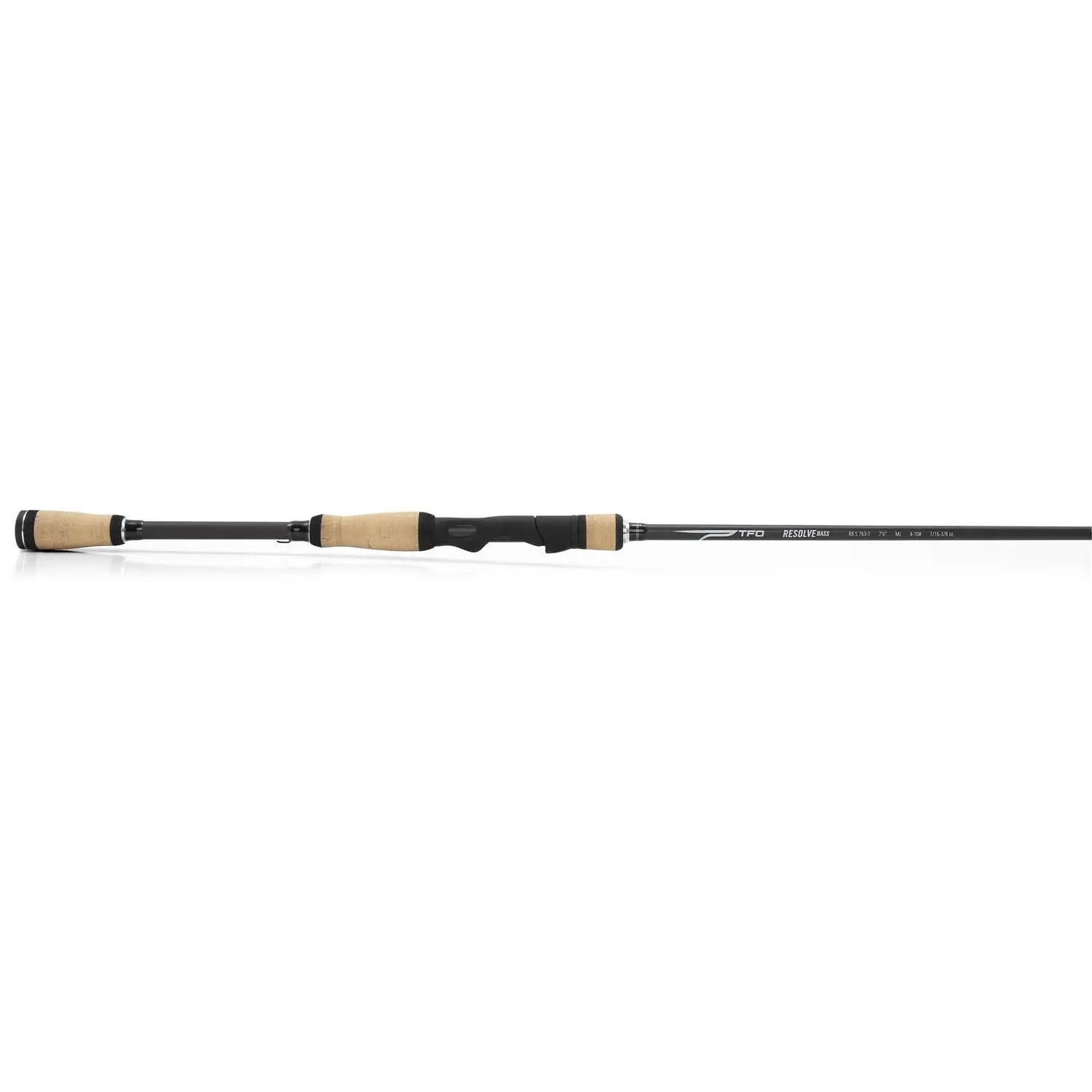 Temple Fork Outfitters Resolve Bass Spinning Rods - Carbon Fiber Construction, Balanced Weight, Tangle-Free Guides, Color Coded Accents, Cork Grips, Incredible Feel, Less Resistance, Proven Durability, Reduces Angler Fatigue, Bass Fishing Focused, Spin Ca