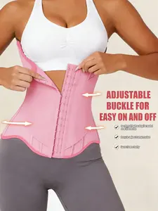 1 Count Women's Solid Color Mesh High Elastic Compressing Buckle Girdle,Fajas,Adjustable Body Shaper,Breathable Tummy Control Shapewear Belts,Adjustable Waist Cincher,Suitable for Daily and Outing