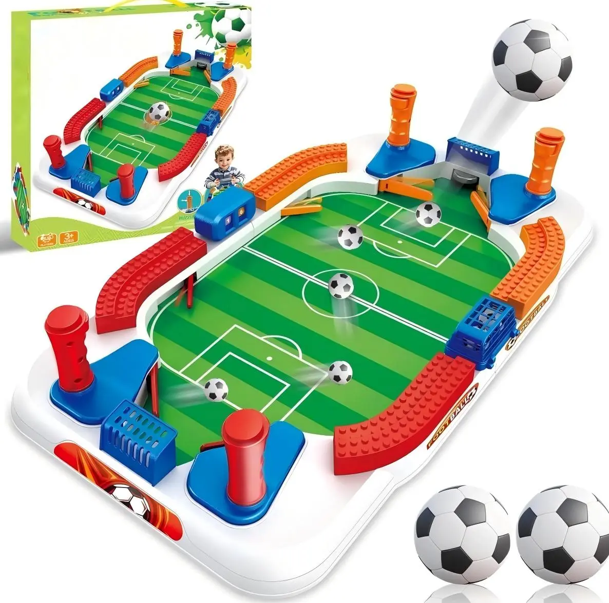 Mini Foosball Table Soccer Game for Kids Ages 6-12, Tabletop Football Indoor Sports Board Game for Family Game Night & Game Room, Birthday Gift for Boys & Girls
