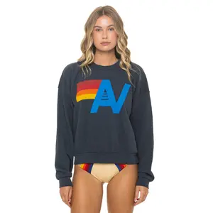 LOGO RELAXED CREW SWEATSHIRT - CHARCOAL