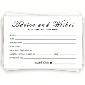 50 Blessing Cards for Newlyweds, Perfect Wedding Reception Decorations, Ideal Bridal Shower Gifts, Includes Groom and Bride, Wishes, Greeting Cards