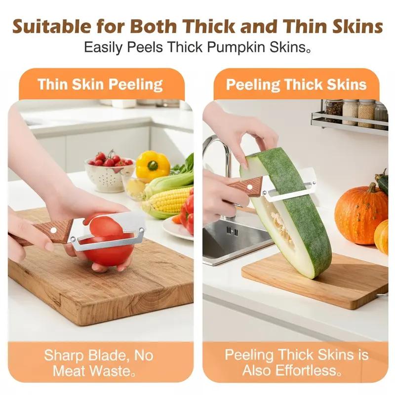 2 PCS All In One Peeler Viral Kitchen Gadget  2-in-1 Vegetable Peeler  for Potato Fruit Pineapple Pumpkin Papaya Carrot Veggie Peeler Easy & Fast Peeling Tool