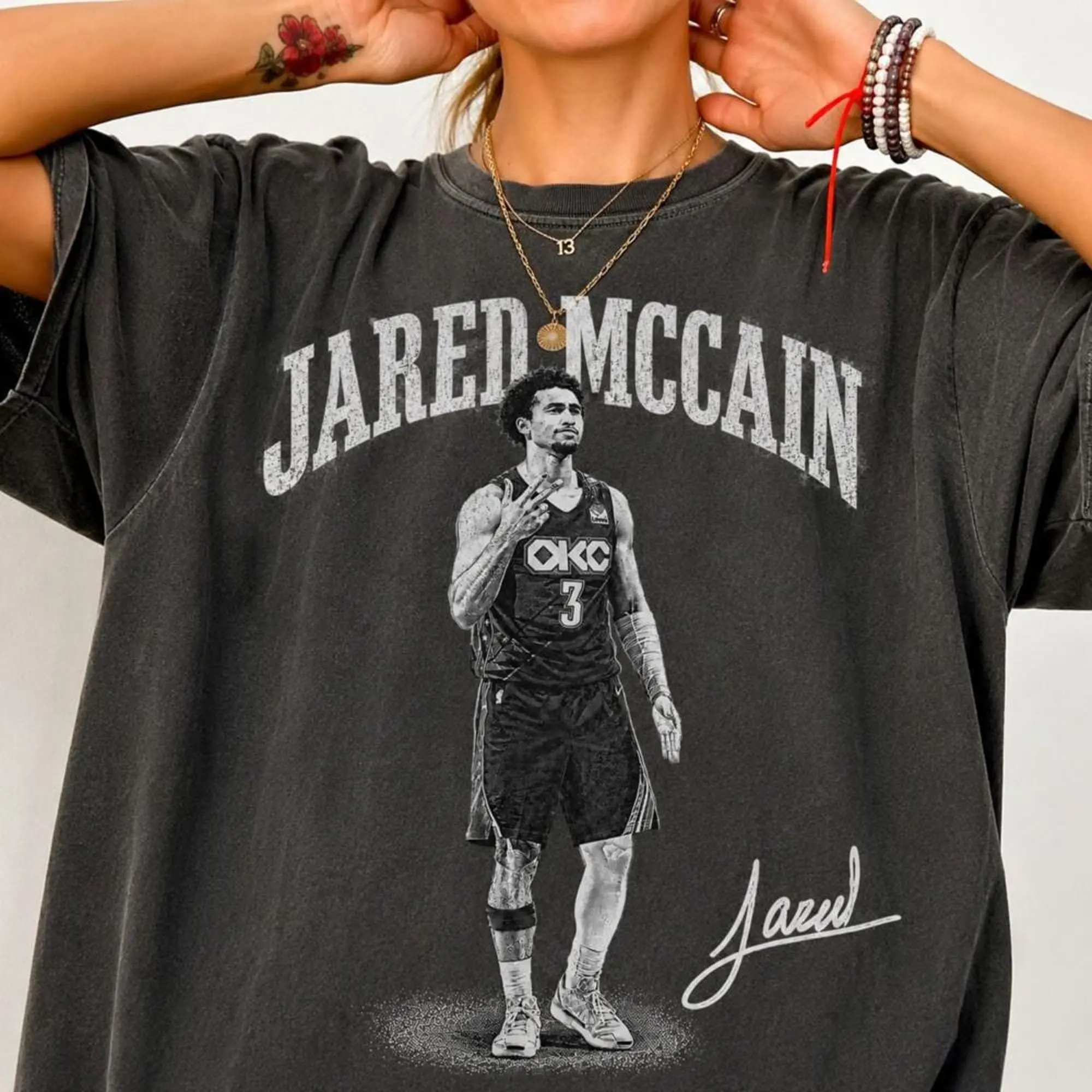 Jared McCain Vintage Comfort Colors Shirt, Retro Basketball Graphic Tee, Unisex Sports Fan T-Shirt