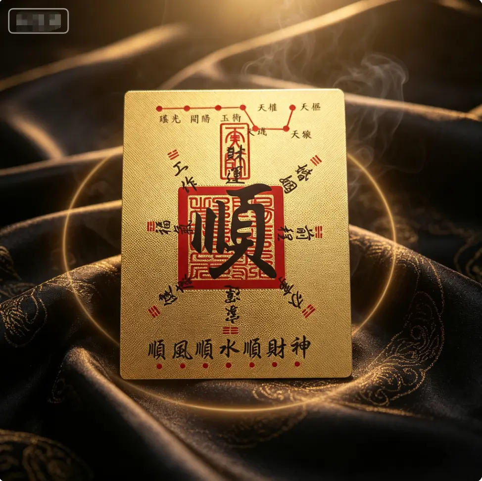 Limited Free Gift Taoist Wealth Vault Golden Metal Card, Five Roads Wealth Lucky Talisman, Attract Main & Side Fortune Pocket Amulet