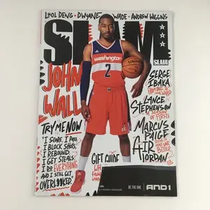 Slam Magazine Poster Print February 2015 #184 NBA John Wall & Serge Ibaka, Includes Poster