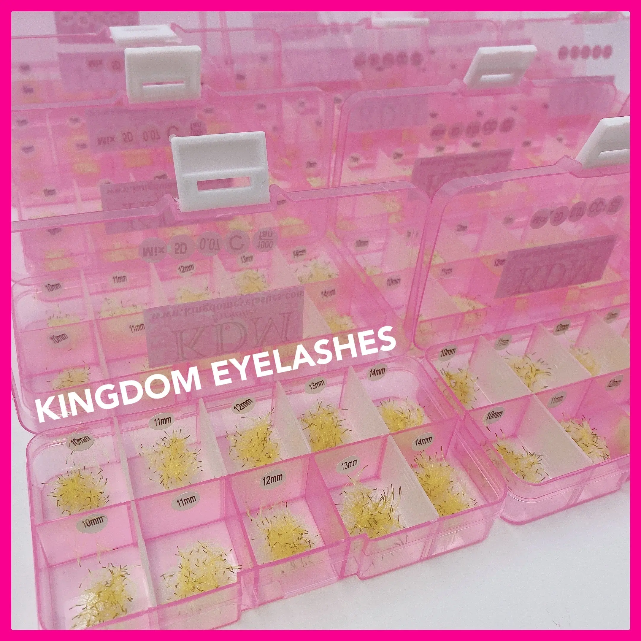 8D Yellow Handmade Lashes - Mixed Lengths