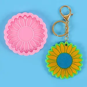 Sunflower Keychain Mold for Resin DIY