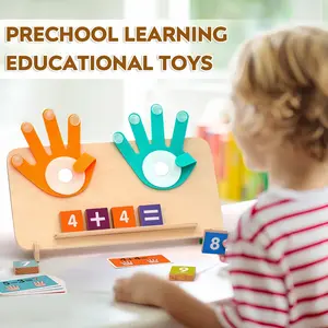 Montessori Math Tool for Toddlers 3-6, Wooden Educational Counting Blocks and Number Learning Set, Preschool Homeschool Supplies for Boys and Girls, Early Learning Manipulatives, Board, Ideal Birthday Gift for Kids