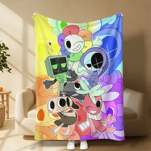 Countdown Sale! Soft Funny Throw Blanket Dandy's World Blanket Flannel Funny Warm Throw Blankets for Boys Girls Birthday Gift Sofa Bed Home Summer Suitable for all four seasons A gift suitable for fans, friends and children