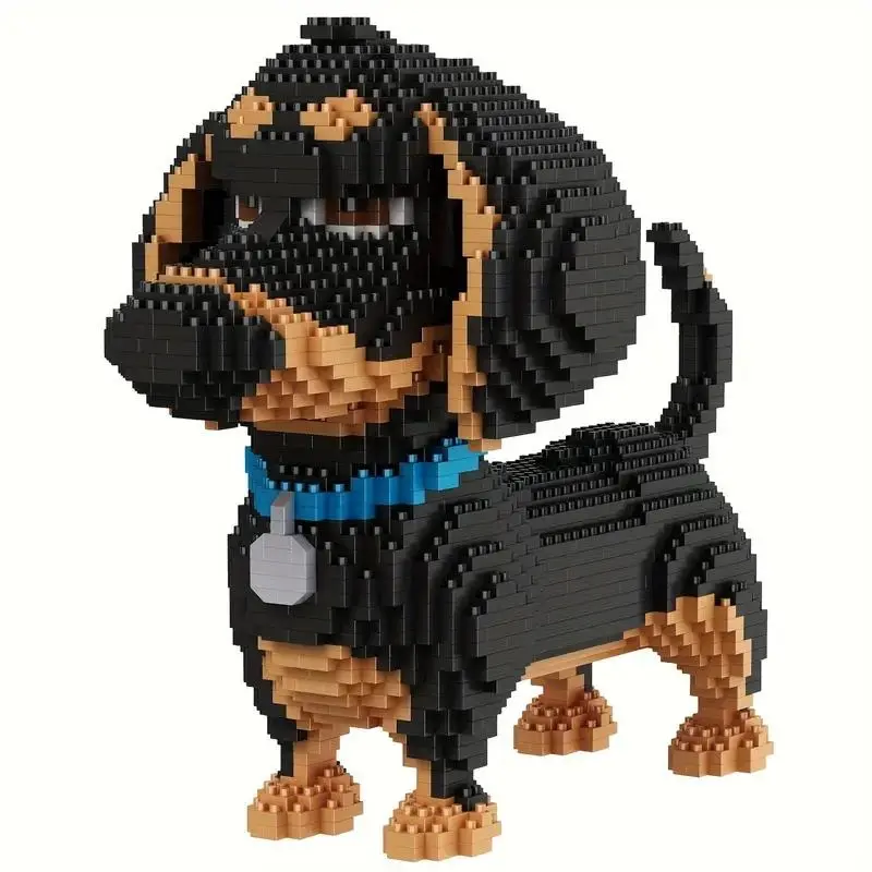 3D Dog Shape Building Blocks Toy, 2100pcs/box Creative Building Blocks Toys, Educational Building Blocks Toy for Friend & Adult Blocks Set, Brick Set, Building Block Sets