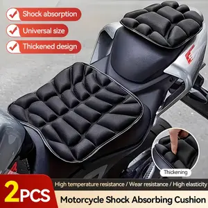 2PCS EVA Motorcycle Seat Cushions, Large and Small Breathable UV-Protective Shock-Absorbing Seat Pads, Weather-Resistant Durable Riding Accessories for Touring, Cruising, Commuting, Summer Vacation and Long-Distance Travel
