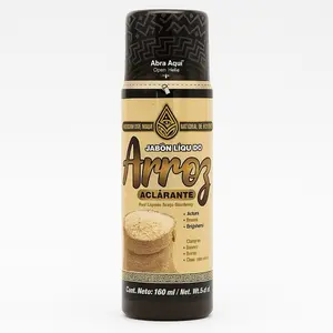 Jabón Líquido de Arroz Aclarante / Rice Clarifying Liquid Soap / – Brightening & Softening | Aclarante y Suavizante Natural para la Piel – Natural de México, 160 ml (5.4 fl oz)