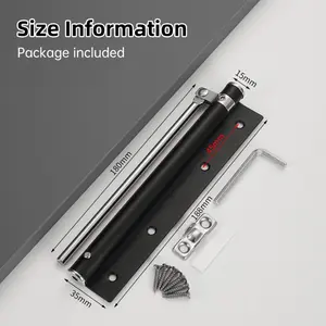 Automatic Door Closer, Zinc Alloy Safety Spring Door Closer Adjustable 50 kg Closing Door Hinge