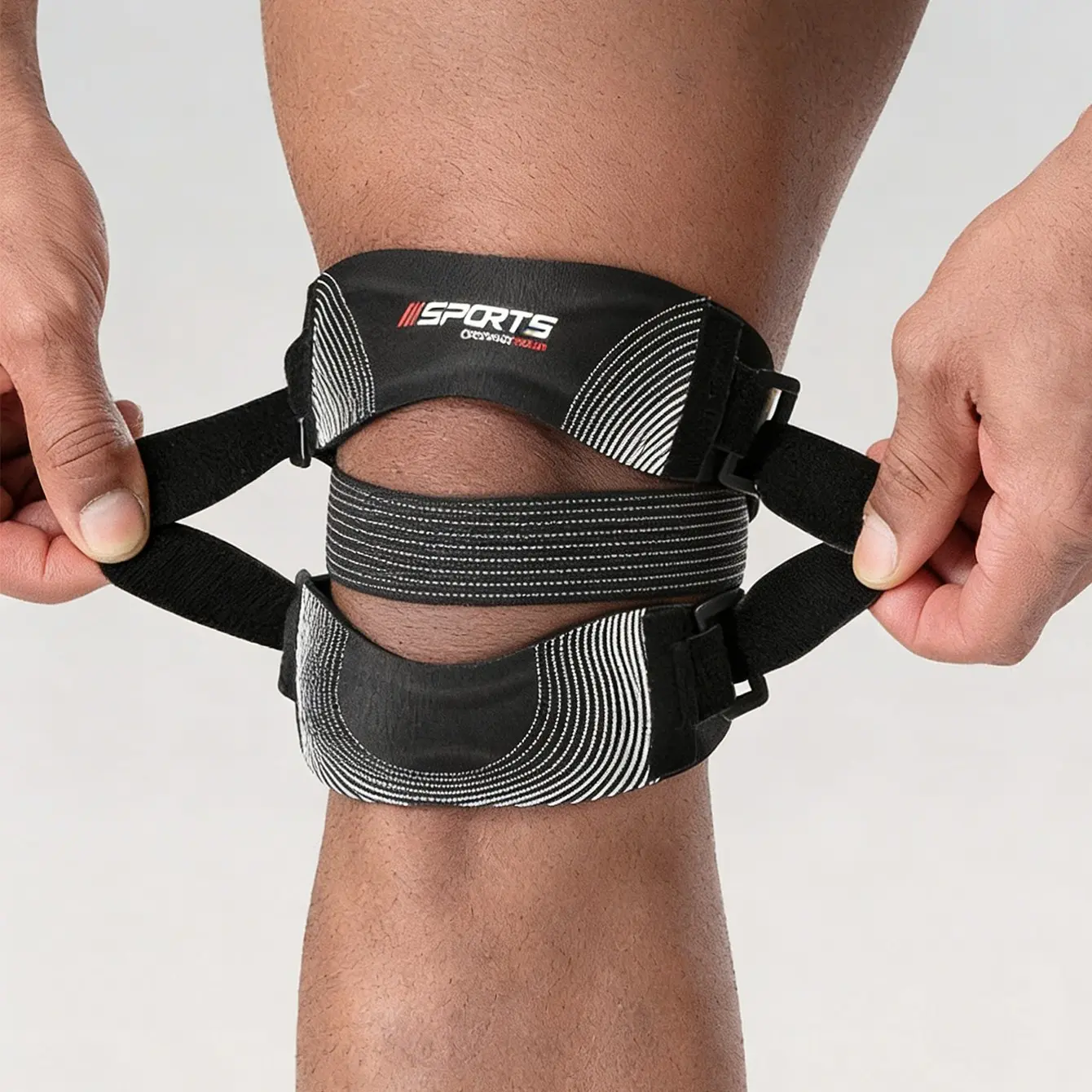 Adjustable Patella Stabilizer Knee Brace Support for Running & Sports, Patellar Knee Brace, Outdoor Basketball Compression Guard, Athletic Knee Brace, Knee Brace Stabilizers, Durable Protection Gear for Athletes