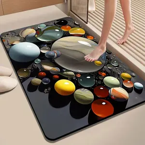 Pebble Bath Mat Quick Dry Diatomaceous Earth Non Slip Bathroom Home Decor quick drying bathroom mat absorbent  bathroom  mat decorative area rug indoor area Decoration bath  rug  set