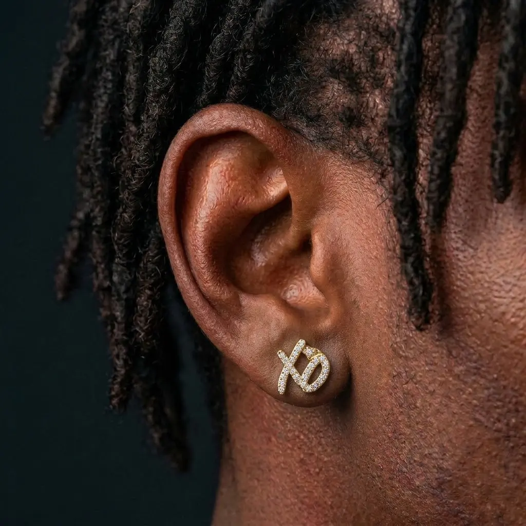 Personalized Initial Letter Plug Earrings - 14K Gold Plated, Non Tarnish Safe Material, Unisex Fashion Costume Jewelry, Ideal Birthday Gifts for Teens, Gold Earrings Non Tarnish, Personalized Earrings