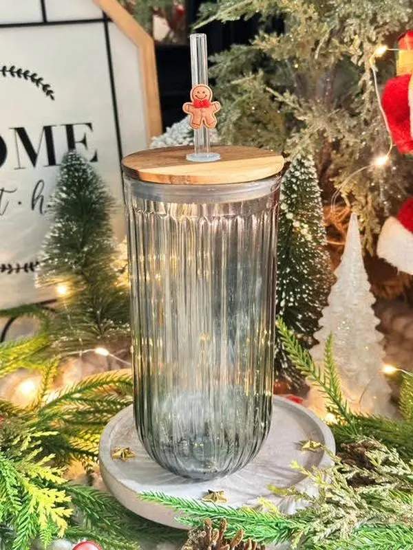 Striped Glass Tumbler