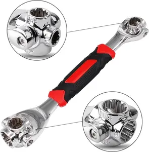 52 in 1 Universal Wrench ，Socket Wrench Multifunction Wrenches Tool with 360° Rotating Head, Spanner Tool for Home and Bicycle Car Repair，mechanic tools，tools and gadgets for him，adapt