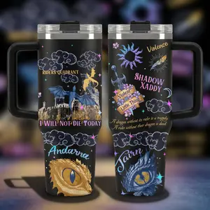 Fourth Wing Tumbler 40oz (Theme box not included), Basgiath War College 40oz Tumbler, Dragon Book Tumbler, Violet Sorrengail Tumbler, Book lovers Tumbler