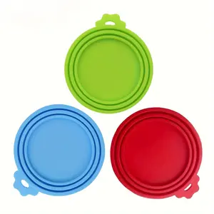 Silicone Can Lid, 1 Count Colorful Pet Food Can Cover, Can Lid for Dog Cat Wet Food, Universal Size Fit Most Standard Size Can