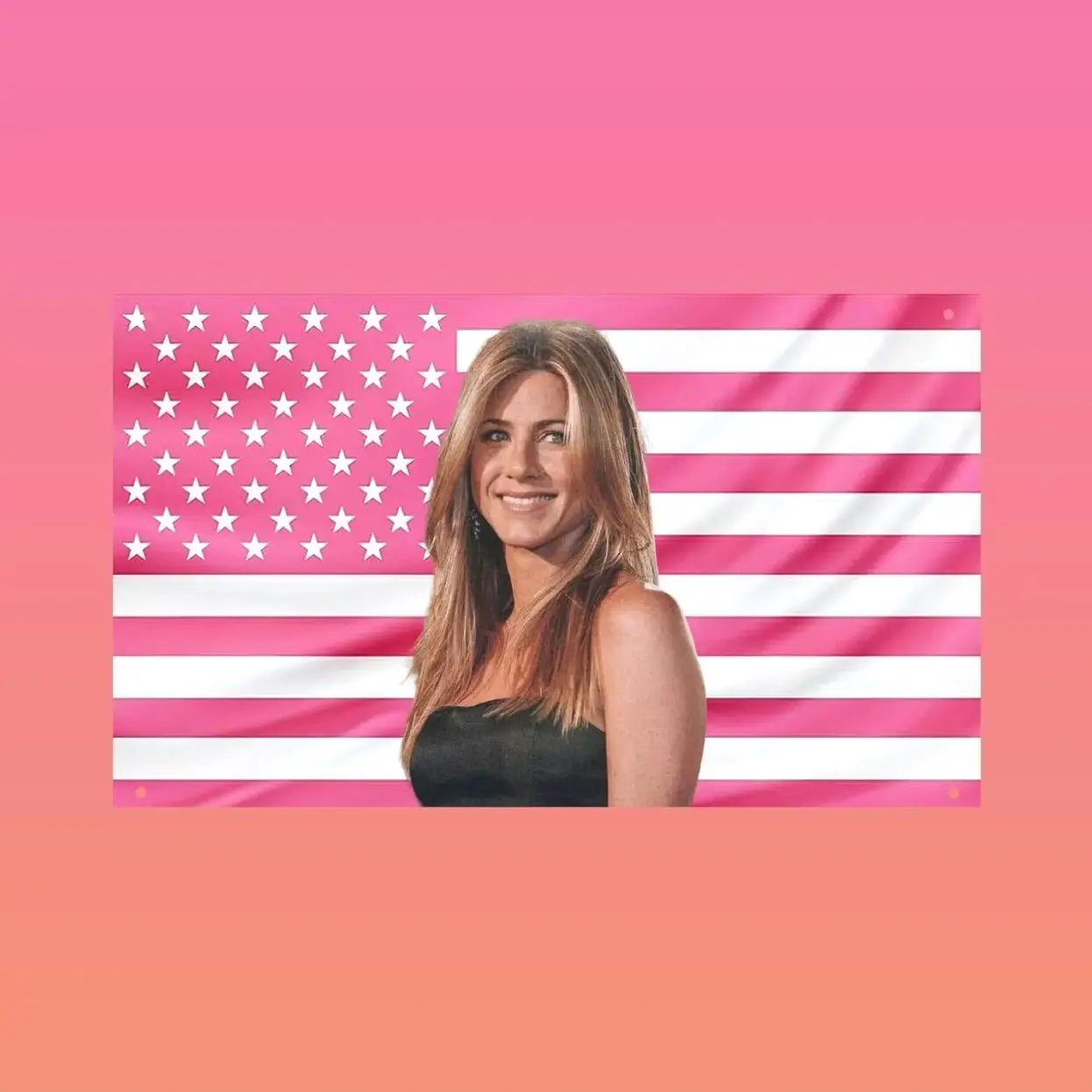 Jennifer Aniston Rachel Green Flag | Friends TV Show Wall Tapestry | Sitcom Bedroom Decor | 90s TV Fan Gift Banner
