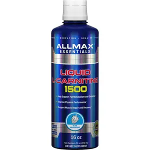 ALLMAX NUTRITION Liquid L-Carnitine 1500 Blue Raspberry & Fruit Punch  16 oz
