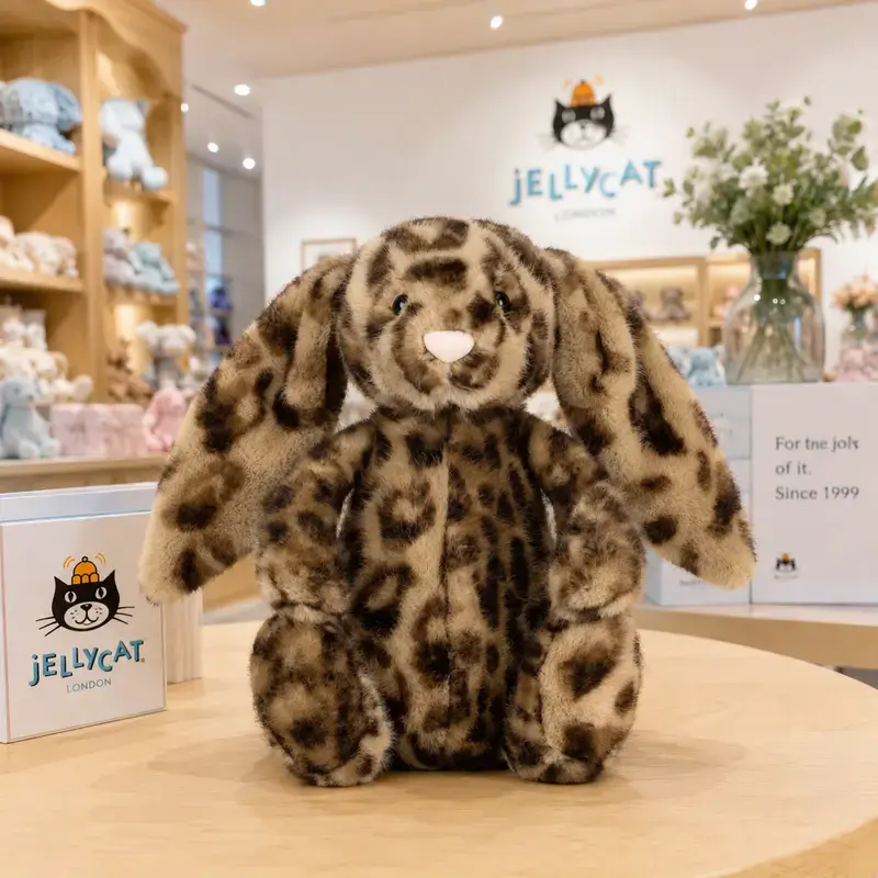 Jellycat Bashful Bunny Plush Collection – Floral Ear & Leopard Print Soft Rabbit Stuffed Animal, Cute Collectible Toy & Gift for Kids and Bunny Lovers