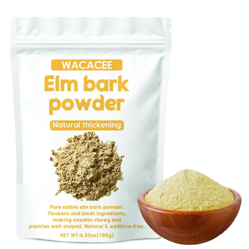WACACEE carefully selected natural elm bark powder, finely ground; cleans thoroughly and dries naturally—original juice, original flavor. Fine powder texture, dry and non‑added; versatile for home use, eco‑friendly fine powder.