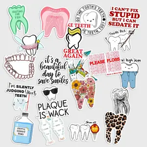 Sticker Pack 20 Dentist Life Vinyl Sticker, Dental Care Career Decal for Laptop Tumbler
