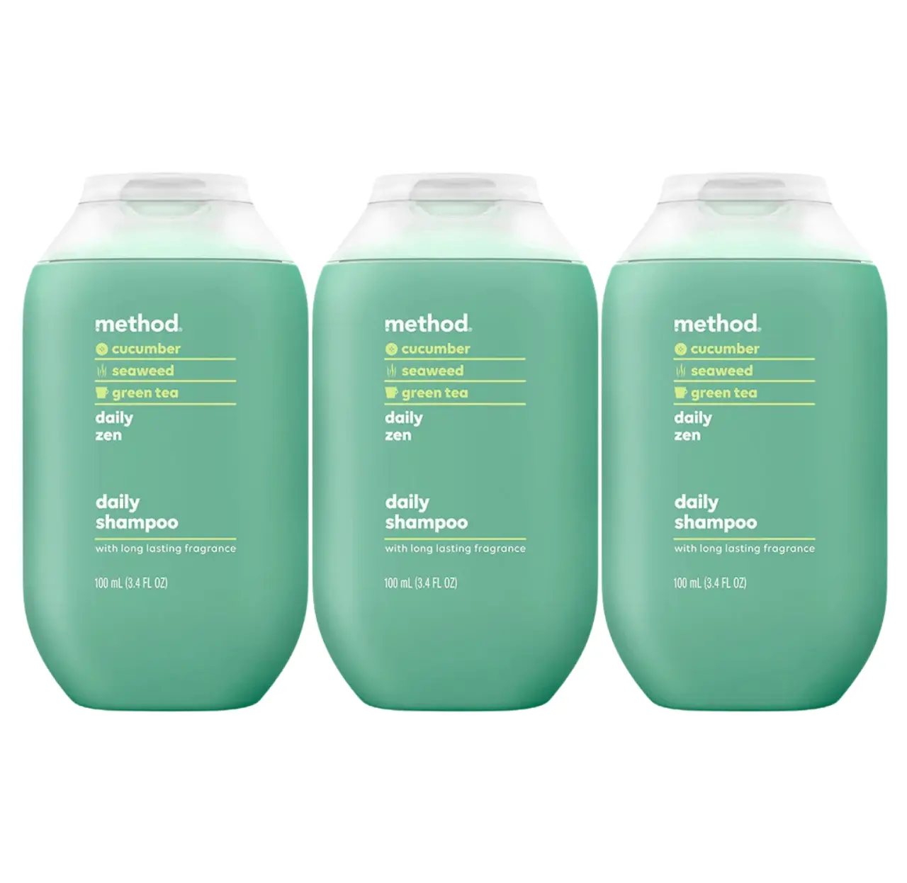 Method Travel Size Shampoo, Daily Zen, 3.4oz - 3 Pack